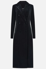 Killstar Womens Shadowborne Coat XL Black Velvet Trench Full Length Maxi NWT Pea picture
