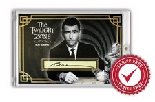 ROD SERLING  Signed/Autographed Custom Card Check Cut - The Twilight Zone picture
