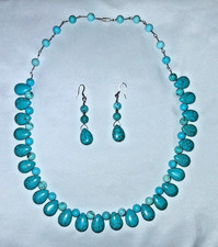 Turquoise Handmade Artisan Necklace with Matching Earrings picture