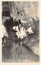 Bellefontaine Ohio 1930s RPPC Real Photo Postcard Fairyland Zane's Caverns  picture