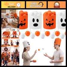 32 Pcs Halloween Party Head Bucket Toss Game - Fun Outdoor Activity for Kids picture