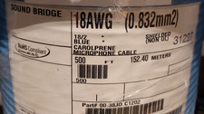 10ft Carol 00.38JO.C1202 18 AWG 2C Blue Carolprene Shielded Cable (C1202 Specs) picture