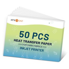 50X Inkjet Heat Transfer Paper Dark Fabric T-shirt Printable Iron-on Sheets picture