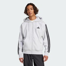 adidas men Essentials 3-Stripes Fleece Hoodie picture