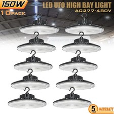 10X LED UFO High Bay Light 150W Dimmable Warehouse Factory Shop Light AC277~480V picture