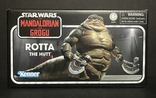 STAR WARS VINTAGE COLLECTION ROTTA THE HUTT MANDALORIAN & GROGU FIGURE IN STOCK picture
