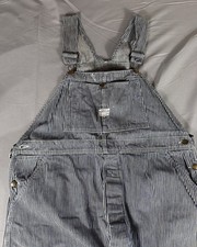 Vintage Hercules Hickory Stripe Denim Bib Railroad Workwear Overalls 50s 60s picture