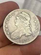 1817 O-111a Heavy Clashed Dies U.S Silver Bust Half Dollar**** Rare + High Grade picture