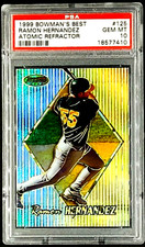 1999 Bowman's Best Atomic Refractor #125 Ramon Hernandez RC /100 PSA 10 Pop 1 picture