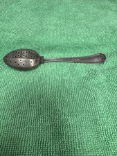 Antique N.S. & Co Sheffield EPNS Silverplate Hinged Tea Infuser Strainer Floral picture