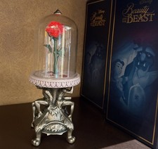 Disney Parks Beauty & The Beast Enchanted Rose Light Up Replica Figurine NEW picture