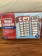Lakeshore Write & Wipe Word Ladders CVC Words 10 Flip Books K-3 LM571 NEW picture