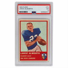 1963 FLEER LANCE ALWORTH  #72 PSA EX 5 Cert #124582411 picture