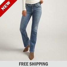 Silver Jeans Co Womens Elyse Mid Rise Slim Bootcut Jeans / Full Size - NEW picture
