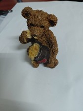 Vintage Boyds Bears Figurine Teddy Bear Eating Honey Pot Resin Miniature picture