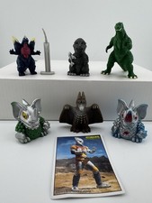 Godzilla Kaiju Figure Lot 6 Bandai Gashapon Rodan Tyrant SpaceGodzilla Vintage picture