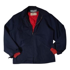 Vintage 60s 70s Mechanic Quilted Work Jacket Talon Zipper Size Medium picture