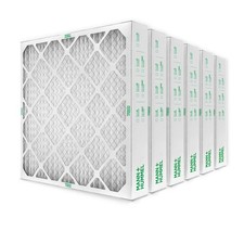 20x20x4 MERV 8 Pleated AC Furnace Air Filters.   6 Pack (Actual Depth: 3-3/4
