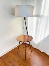 West Elm Duo Side Table Floor Lamp MCM $399 picture