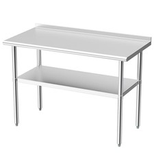 Derro Stainless Steel Table for Prep & Work, 24 x 48 in, Metal Commercial Hea... picture