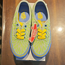 VANS Vault OG Authentic LX Sneaker Unisex 5.5 Green Blue Yellow Canvas picture
