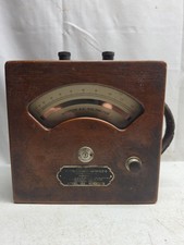 Vintage Weston Model 155 A.C. Voltmeter 0-120V Wooden Case Untested picture