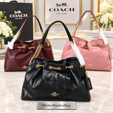 COACH CDR00 Evelyn Shoulder Bag Quilting  Leather Medium Purse Handbag New picture