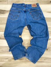Levi's Men's 550 Relaxed Fit Straight Leg Blue Medium Wash 5-Pocket Jeans picture