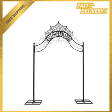 Halloween Cemetery Archway, Outdoor Entrance, Iron Gothic Design, 8.2 x 6.23 ft picture