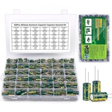925Pcs Aluminum Electrolytic Capacitor Assortment Kit 36 Values 1uF-1000uF picture