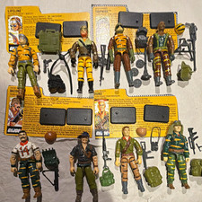 G.I. Joe ARAH 1988 Tiger force lot of 8 figures all complete with 4 file cards picture