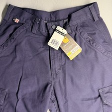 NWT  Carhartt Flame Resistant Canvas Original Fit Navy Blue 31x32 picture