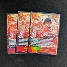 Bandai One Piece Card Game Portgas D. Ace OP16-118 Parallel Foil x3 EN picture