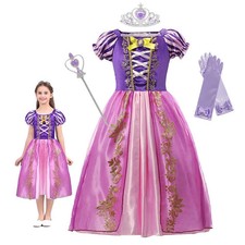 Girl's Princess Dress  Costume Cosplay Dress Up with Accessories (Purple) picture
