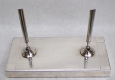  VINTAGE TIFFANY & CO STERLING SILVER DESK PEN & PENCIL HOLDER picture