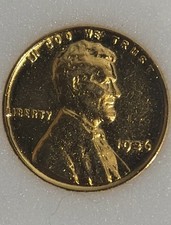 INB’s Early Lincoln Cent: 1936 1C Lincoln Wheat Penny (Gold-Plated) picture