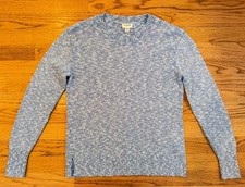 J. Crew Women's Beach Sweater XXS Blue Cotton Pullover Lightweight Crewneck picture
