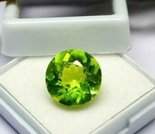AAA Natural Green Peridot Certified Loose Gemstone Round Cut 10 + CT Gemstone picture