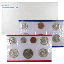 1981 Uncirculated Coin Set U.S Mint Original Government Packaging OGP picture