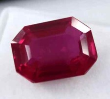 Mozambique Blood Red Beautiful Ruby 8-10 Ct Emerald Cut Natural Loose Gemstone picture