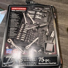Rare Sears Craftsman USA 75th Anniversary Mechanics Tool Socket Set 33975 Nos picture