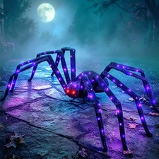 Halloween Decorations Outdoor Giant Spider Light Up Spider 4.3Ft Lighted Large S picture