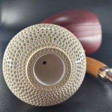 Ornate  hand carved REPLACEMENT block meerschaum bowl for all Calabash Pipes7 picture