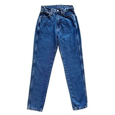 Arizona Jean Co High Rise Mom Jeans Women's Sz 0 Blue retro tapered ankle indie picture