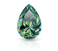 3.50 CT Natural Green Diamond Pear Cut 9x12 mm VVS1 D Grade IDGL Certified picture