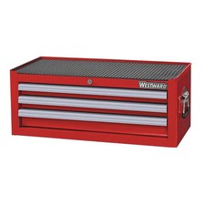 Westward WESTWARD Intermediate Chest, 3-Drawers, Powder Coated Red, 26.5
