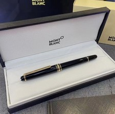 Montblanc Meisterstück 163 Classique Rollerball Pen Black Gold Trim Germany SALE picture