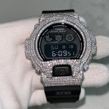Casio moissanite diamond, G-SHOCK Digital Shock Black Resin Band Iced Out picture