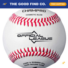 Official League Leather Baseball - Cosmetic Blemish, Game Ready, Durable Quality picture