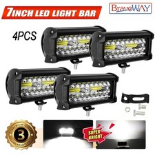 4×7inch LED 2400W Work Light Bar Flood Spot Combo Fog Lamp Offroad Driving Truck picture
